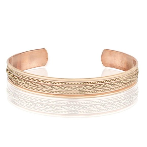 Link Chain Design Pure Copper Bracelet Cuff Bangle - Picture 1 of 1
